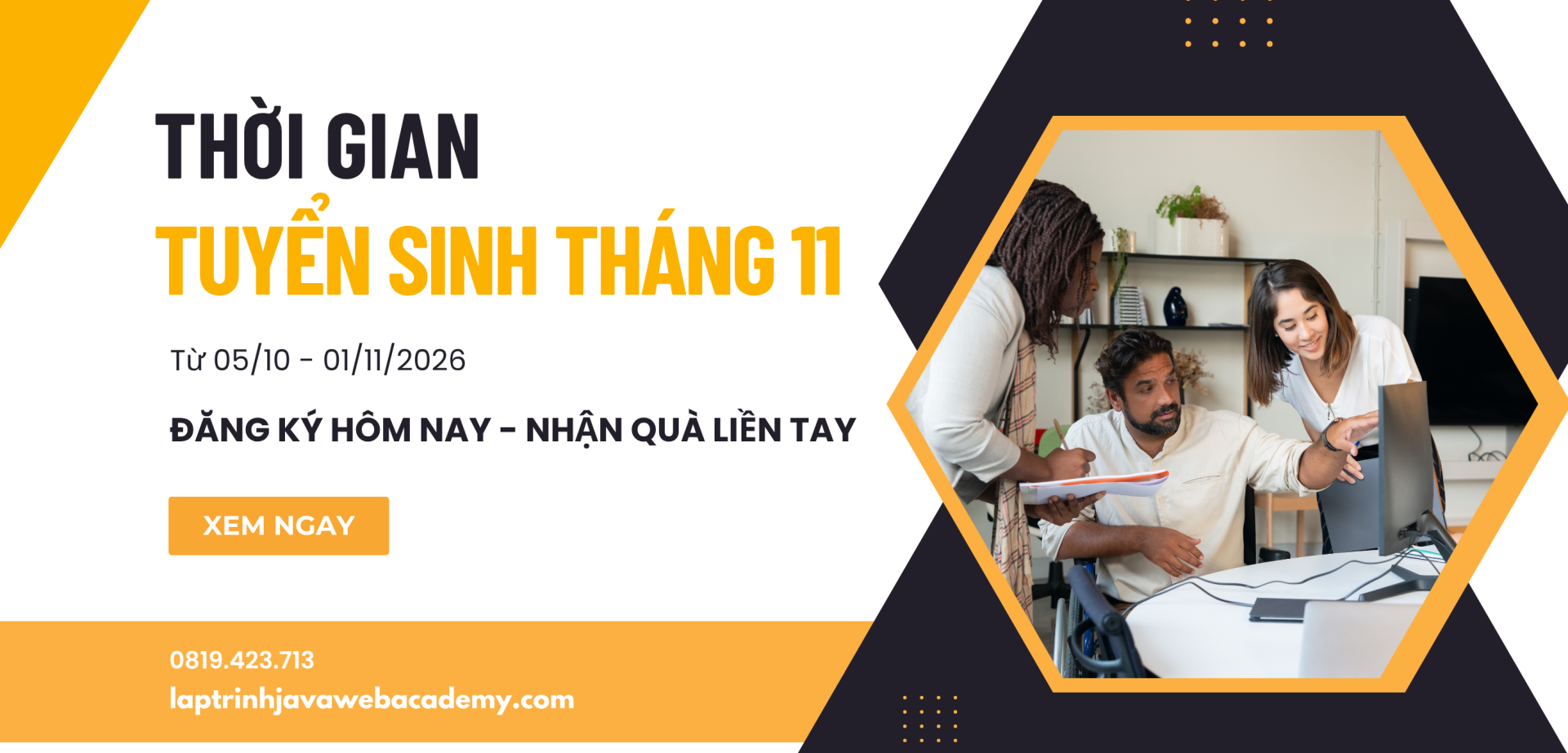 Tuyển sinh laptrinhjavaweb academy popup